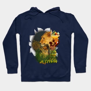 Lion with lion cub T-shirt Hoodie